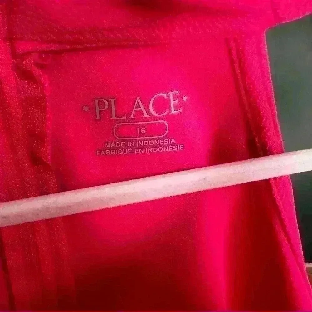 Children's Place Girls Size 16 Romper Hot Pink Sleeveless Back Zip High Neck
